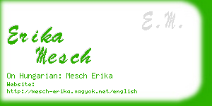 erika mesch business card